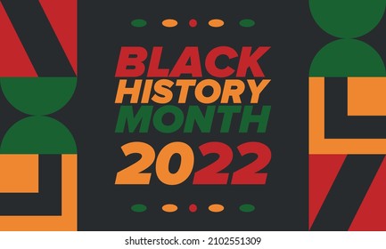 Black History Month. African American History. Celebrated annual. In February in United States and Canada. In October in Great Britain. Poster, card, banner, background. Vector illustration