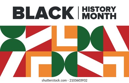 Black History Month. African American History. Celebrated annual. In February in United States and Canada. In October in Great Britain. Poster, card, banner, background. Vector illustration