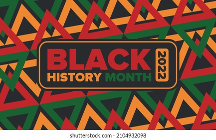 Black History Month. African American History. Celebrated annual. In February in United States and Canada. In October in Great Britain. Poster, card, banner, background. Vector illustration