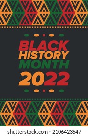 Black History Month. African American History. Celebrated annual. In February in United States and Canada. In October in Great Britain. Poster, card, banner, background. Vector illustration