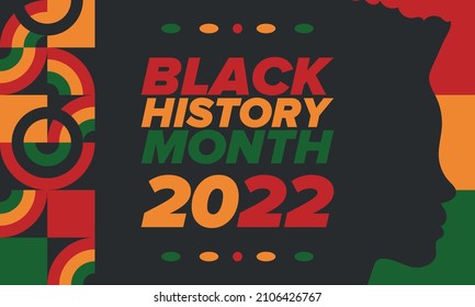 Black History Month. African American History. Celebrated annual. In February in United States and Canada. In October in Great Britain. Poster, card, banner, background. Vector illustration