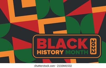 Black History Month. African American History. Celebrated annual. In February in United States and Canada. In October in Great Britain. Poster, card, banner, background. Vector illustration