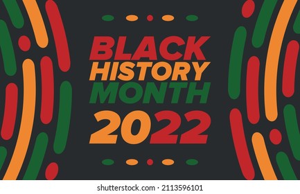 Black History Month. African American History. Celebrated annual. In February in United States and Canada. In October in Great Britain. Poster, card, banner, background. Vector illustration