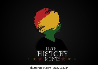 Black History Month in African American History, banner poster Template Design  vector Illustration.