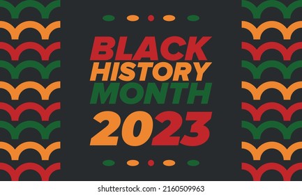 Black History Month. African American History. Celebrated annual. In February in United States and Canada. In October in Great Britain. Poster, card, banner, background. Vector illustration