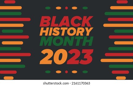 Black History Month. African American History. Celebrated annual. In February in United States and Canada. In October in Great Britain. Poster, card, banner, background. Vector illustration