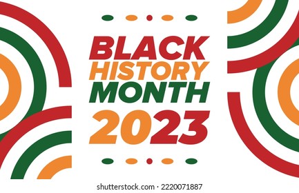 Black History Month. African American History. Celebrated annual. In February in United States and Canada. In October in Great Britain. Poster, card, banner, background. Vector illustration