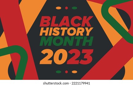 Black History Month. African American History. Celebrated annual. In February in United States and Canada. In October in Great Britain. Poster, card, banner, background. Vector illustration