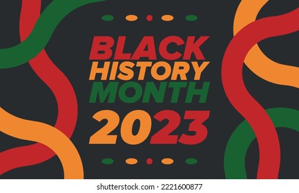 Black History Month. African American History. Celebrated annual. In February in United States and Canada. In October in Great Britain. Poster, card, banner, background. Vector illustration