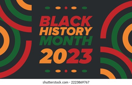 Black History Month. African American History. Celebrated annual. In February in United States and Canada. In October in Great Britain. Poster, card, banner, background. Vector illustration