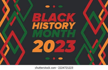 Black History Month. African American History. Celebrated annual. In February in United States and Canada. In October in Great Britain. Poster, card, banner, background. Vector illustration