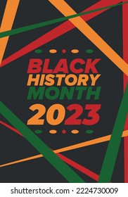 Black History Month. African American History. Celebrated annual. In February in United States and Canada. In October in Great Britain. Poster, card, banner, background. Vector illustration