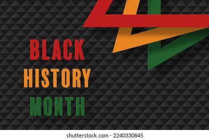 Black History Month. African American History card with nice and creative symbols on color background