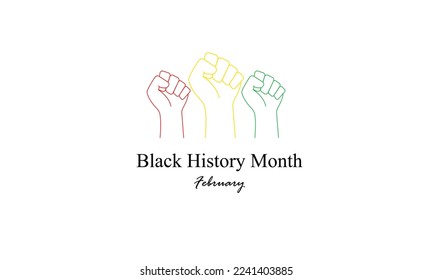 Black History Month, African American History. Poster, banner, background. Vector Illustration