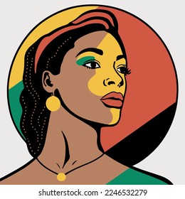 Black History Month or African American History or Black Female 