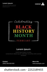 Black History Month. African American celebration poster vector design in february.