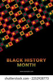 Black History Month. African American celebration poster vector design in february.