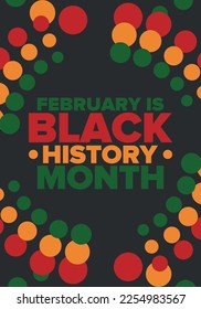 Black History Month. African American History. Celebrated annual. In February in United States and Canada. In October in Great Britain. Poster, card, banner, background. Vector illustration