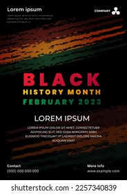 Black History Month. African American celebration poster vector design in february.