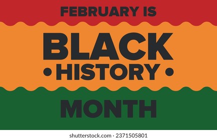 Black History Month. African American History. Celebrated annual. In February in United States and Canada. In October in Great Britain. Poster, card, banner, background. Vector illustration