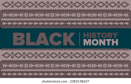 Black History Month. African American History. Celebrated annual. In February in United States and Canada. In October in Great Britain. Poster, card, banner, background. Vector illustration