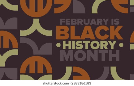 Black History Month. African American History. Celebrated annual. In February in United States and Canada. In October in Great Britain. Poster, card, banner, background. Vector illustration