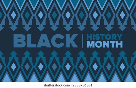 Black History Month. African American History. Celebrated annual. In February in United States and Canada. In October in Great Britain. Poster, card, banner, background. Vector illustration