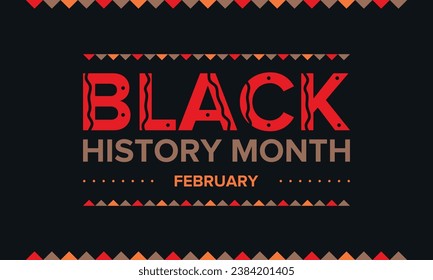 Black History Month. African American History. Celebrated annual. In February in United States and Canada. In October in Great Britain. Poster, card, banner, background. Vector illustration