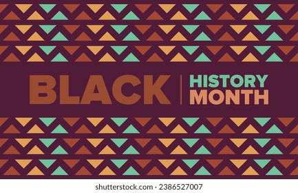 Black History Month. African American History. Celebrated annual. In February in United States and Canada. In October in Great Britain. Poster, card, banner, background. Vector illustration