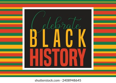 Black history month African American history celebration vector illustration design graphic Black history month