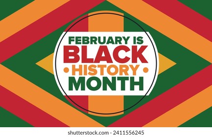 Black History Month. African American History. Celebrated annual. In February in United States and Canada. In October in Great Britain. Poster, card, banner, background. Vector illustration