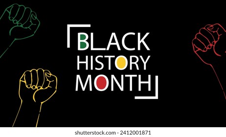 Black history month African American history celebration vector illustration