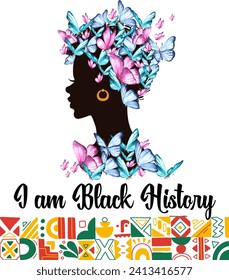 I Am Black History Month African American Juneteenth Womens T-Shirt