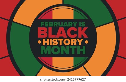 Black History Month. African American History. Celebrated annual. In February in United States and Canada. In October in Great Britain. Poster, card, banner, background. Vector illustration