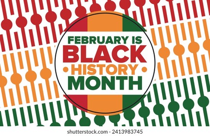 Black History Month. African American History. Celebrated annual. In February in United States and Canada. In October in Great Britain. Poster, card, banner, background. Vector illustration