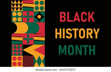 Black History Month. African American History. Poster, card, banner, background. Vector illustration