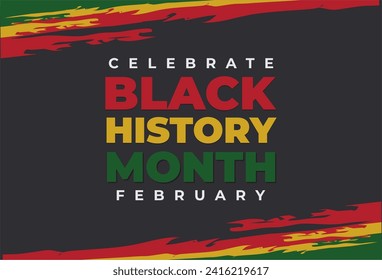 Mes de historia negra, celebración de la historia afroamericana, historia afroamericana. Celebrado anualmente. Plantilla de publicación de medios sociales para el mes de Historia Negra