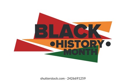 Black History Month. African American History. Celebrated annual. In February in United States and Canada. In October in Great Britain. Poster, card, banner, background. Vector illustration