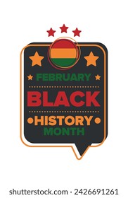 Black History Month. African American History. Celebrated annual. In February in United States and Canada. In October in Great Britain. Poster, card, banner, background. Vector illustration
