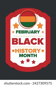 Black History Month. African American History. Celebrated annual. In February in United States and Canada. In October in Great Britain. Poster, card, banner, background. Vector illustration