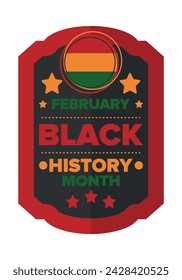 Black History Month. African American History. Celebrated annual. In February in United States and Canada. In October in Great Britain. Poster, card, banner, background. Vector illustration