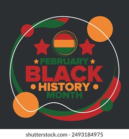Black History Month. African American History. Celebrated annual. In February in United States and Canada. In October in Great Britain. Poster, card, banner, background. Vector illustration