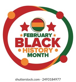 Black History Month. African American History. Celebrated annual. In February in United States and Canada. In October in Great Britain. Poster, card, banner, background. Vector illustration