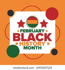 Black History Month. African American History. Celebrated annual. In February in United States and Canada. In October in Great Britain. Poster, card, banner, background. Vector illustration