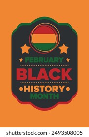 Black History Month. African American History. Celebrated annual. In February in United States and Canada. In October in Great Britain. Poster, card, banner, background. Vector illustration