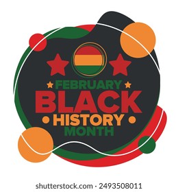 Black History Month. African American History. Celebrated annual. In February in United States and Canada. In October in Great Britain. Poster, card, banner, background. Vector illustration