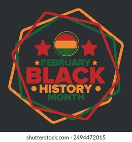 Black History Month. African American History. Celebrated annual. In February in United States and Canada. In October in Great Britain. Poster, card, banner, background. Vector illustration