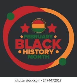 Black History Month. African American History. Celebrated annual. In February in United States and Canada. In October in Great Britain. Poster, card, banner, background. Vector illustration