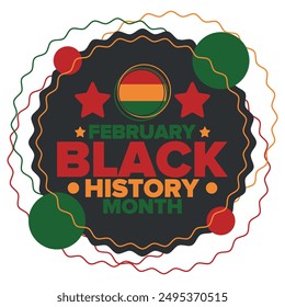 Black History Month. African American History. Celebrated annual. In February in United States and Canada. In October in Great Britain. Poster, card, banner, background. Vector illustration