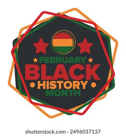 Black History Month. African American History. Celebrated annual. In February in United States and Canada. In October in Great Britain. Poster, card, banner, background. Vector illustration